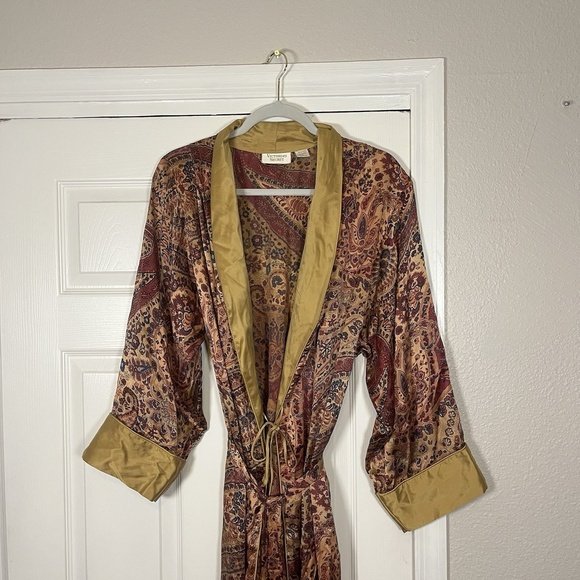 Vintage 1990s Victorias Secret Gold Label Silk Robe Lingerie - Picture 9 of 15